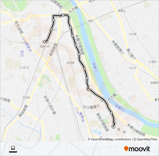 川７４ Bus Line Map