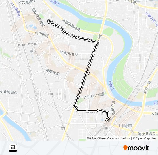 川７５ Bus Line Map