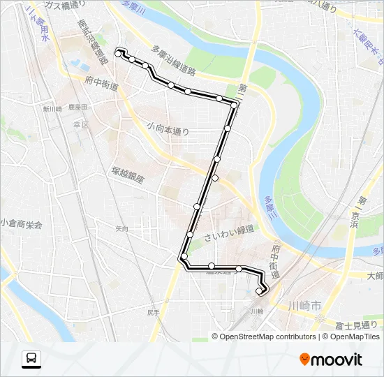 川７５ Bus Line Map