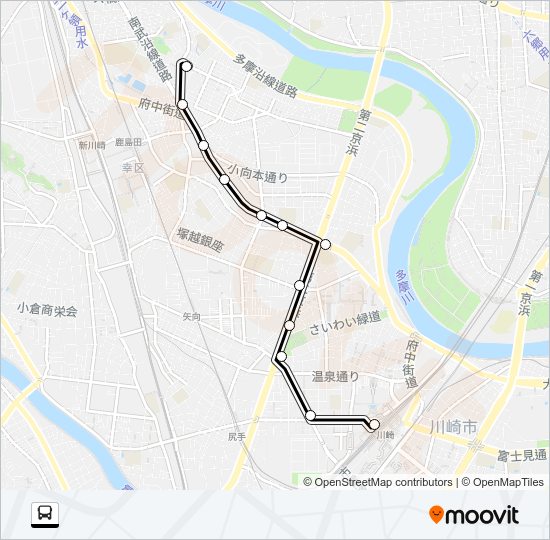 川８１ Bus Line Map