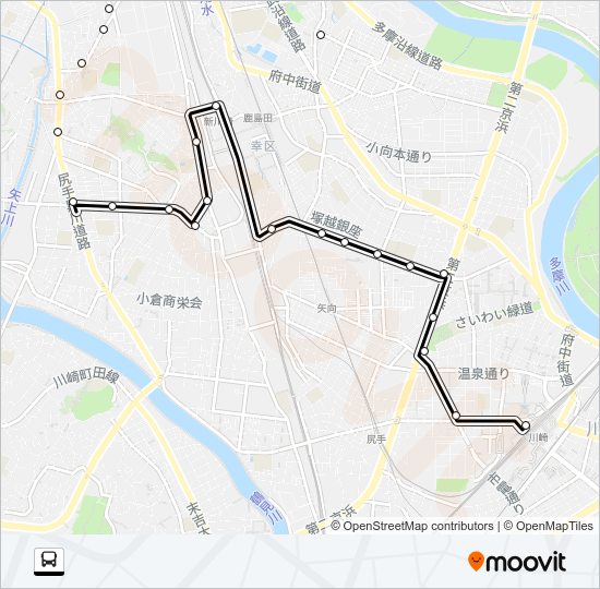 川８３ Bus Line Map