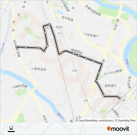 川８３ バスの路線図