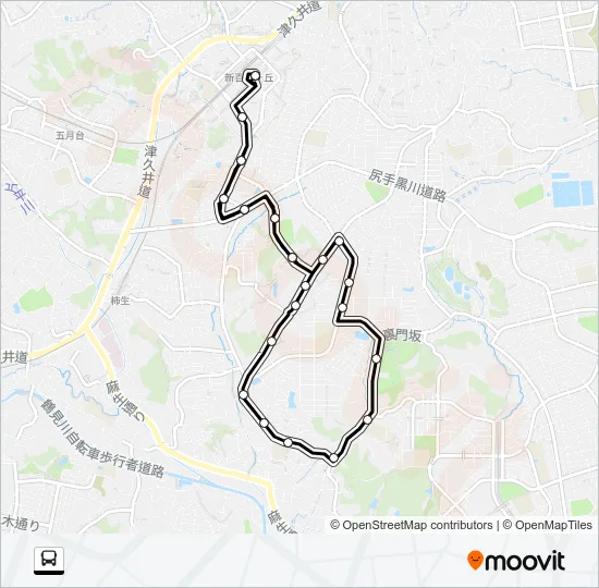 新１３ バスの路線図
