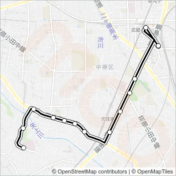 杉０２ Bus Line Map