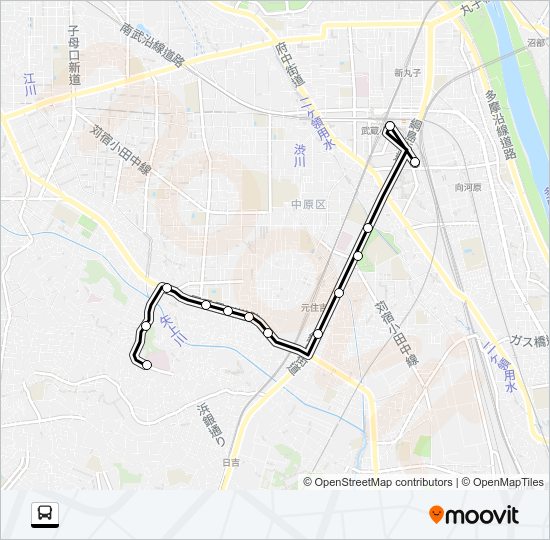 杉０２ Bus Line Map