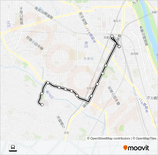 杉０２ バスの路線図