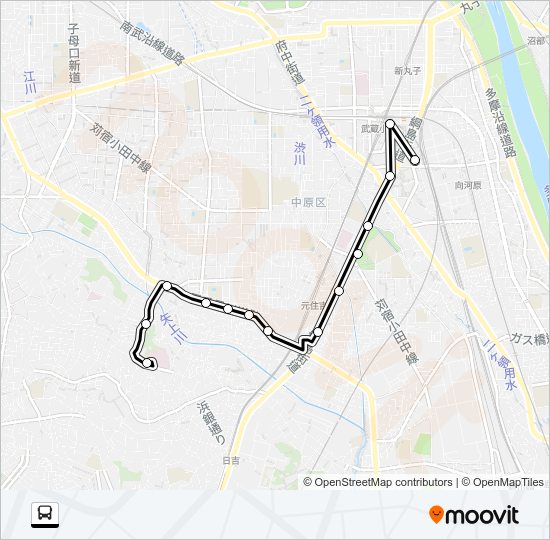 杉０２ Bus Line Map