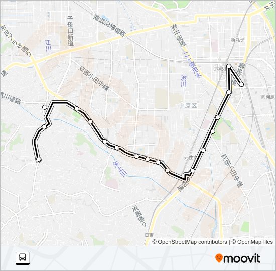 杉０３ Bus Line Map