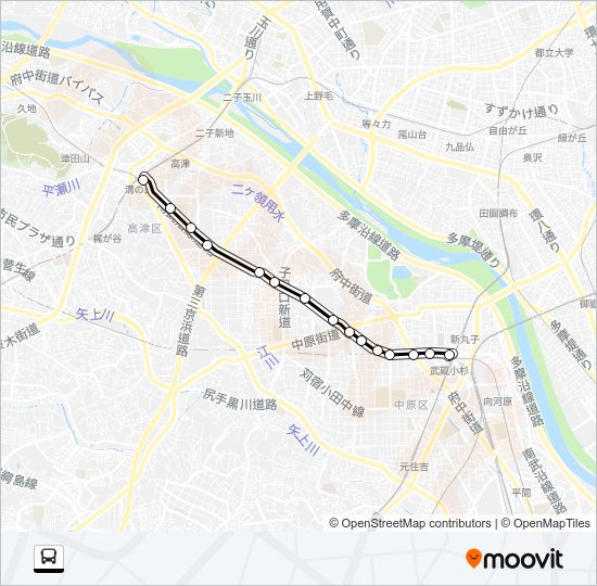 溝０４ Bus Line Map