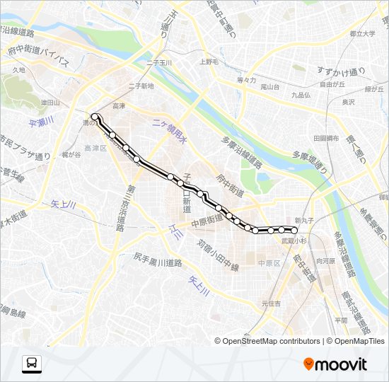 溝０４ Bus Line Map