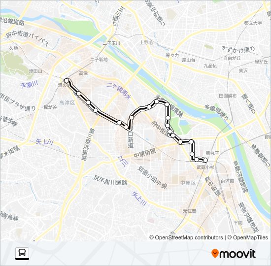 溝０５ Bus Line Map