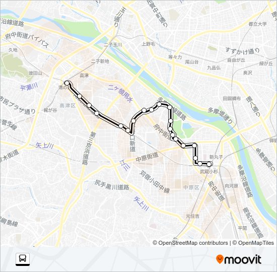 溝０５ Bus Line Map