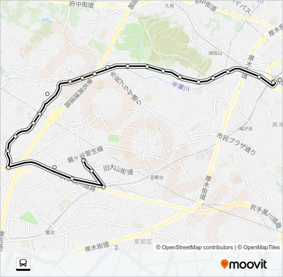 溝１５ Bus Line Map
