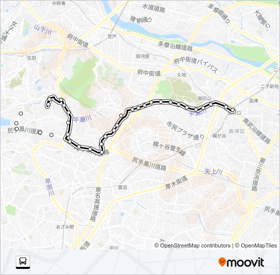 溝１６ Bus Line Map