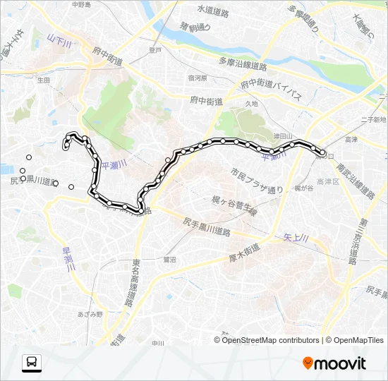 溝１６ バスの路線図