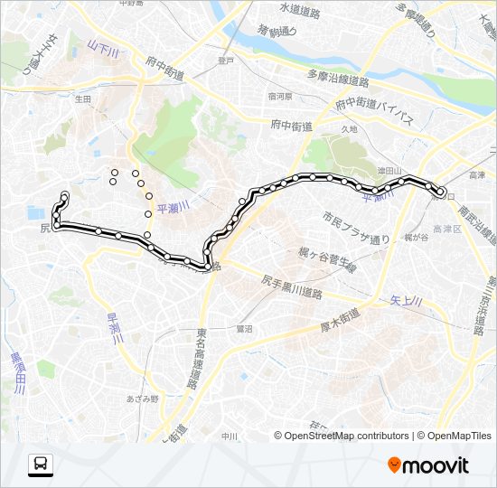 溝１６ Bus Line Map