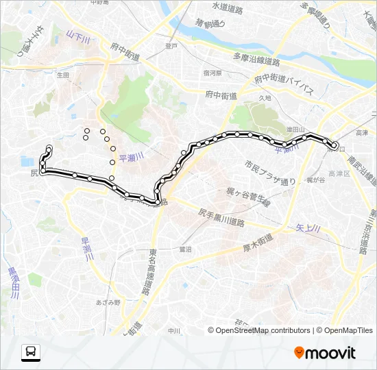 溝１６ バスの路線図