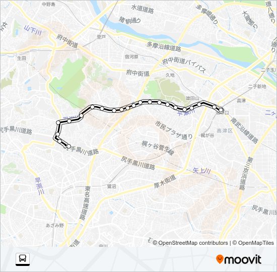 溝１７ Bus Line Map