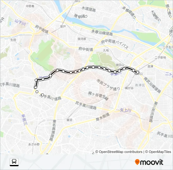 溝１７ バスの路線図
