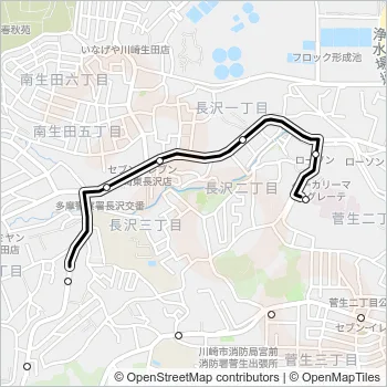 溝１８ Bus Line Map