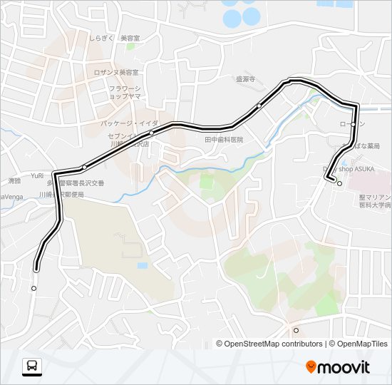 溝１８ Bus Line Map