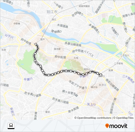 溝１９ Bus Line Map