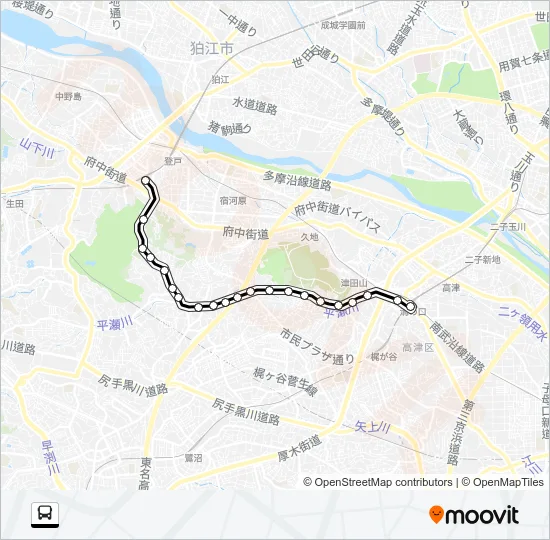溝１９ Bus Line Map