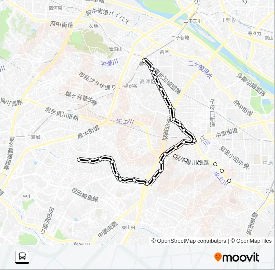 溝２１ バスの路線図