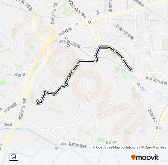 溝２５ Bus Line Map