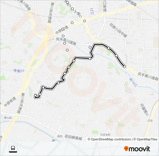 溝２５ Bus Line Map