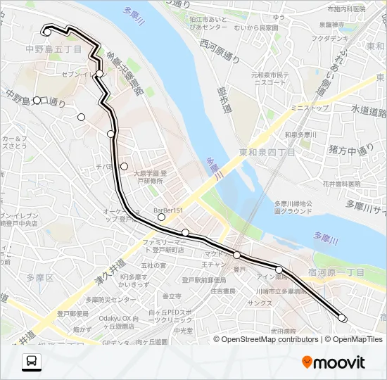 登２１ バスの路線図