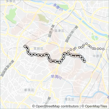 鷺０２ Bus Line Map