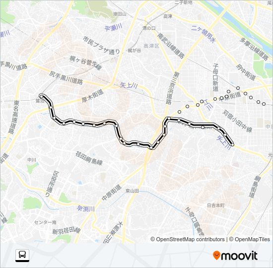 鷺０２ Bus Line Map