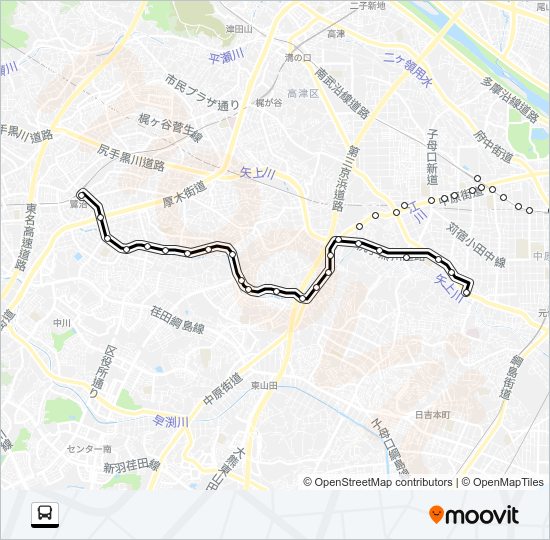 鷺０２ Bus Line Map
