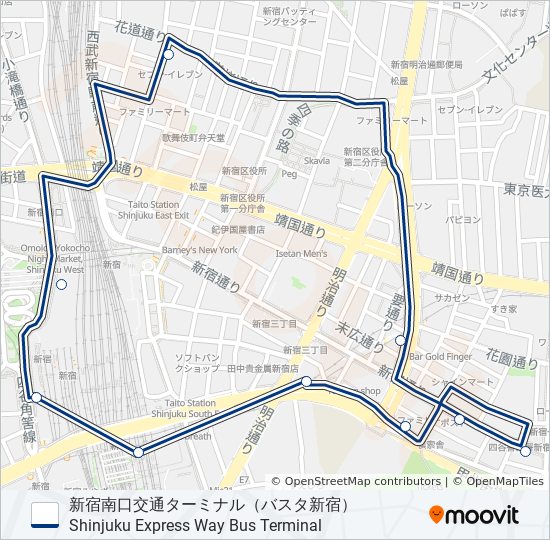 御苑 bus Line Map