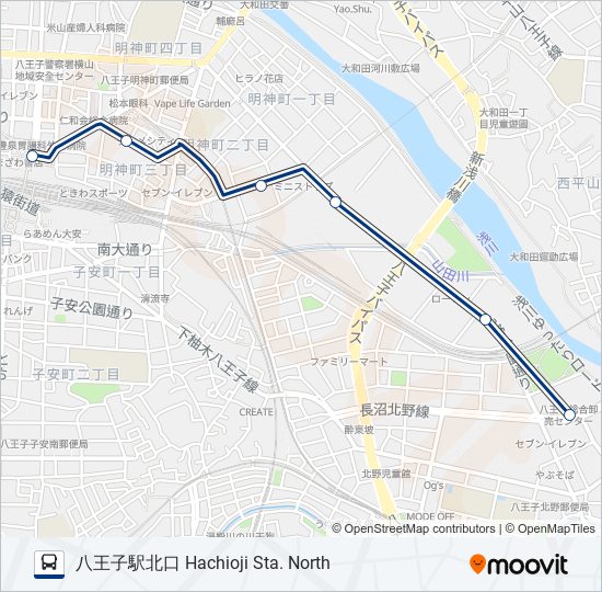 車庫 バスの路線図