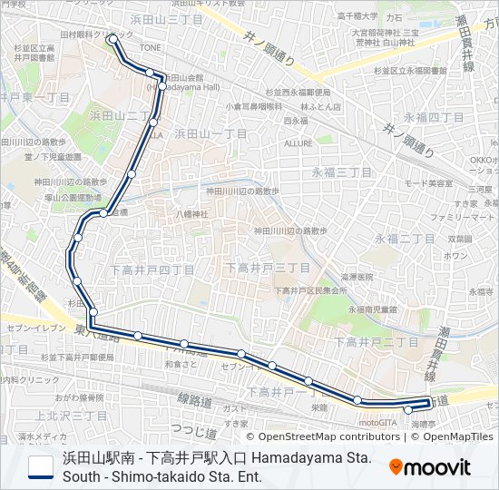 さくら bus Line Map
