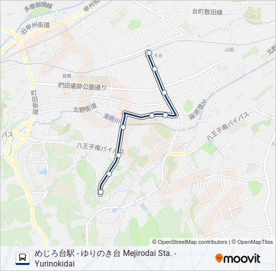 め83 バスの路線図