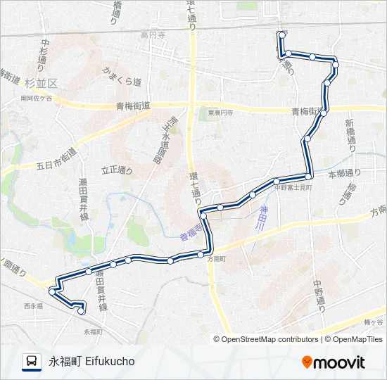 中71 の路線図