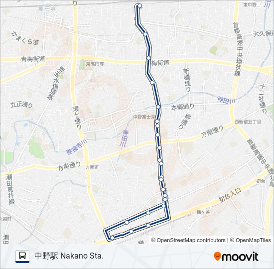 中81 bus Line Map