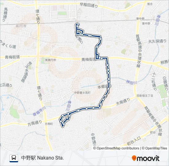 中83 bus Line Map