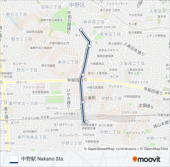 中91 bus Line Map