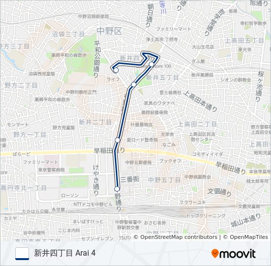 中91 bus Line Map