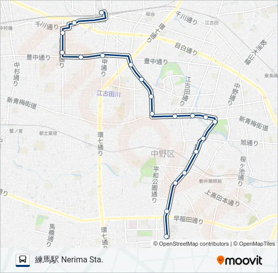 中92 の路線図