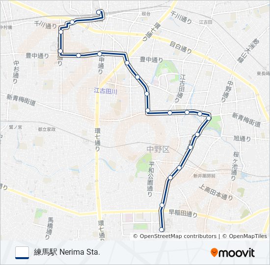 中92 bus Line Map