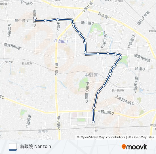 中92 bus Line Map