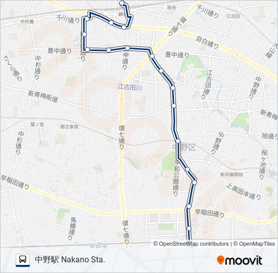 中92 bus Line Map