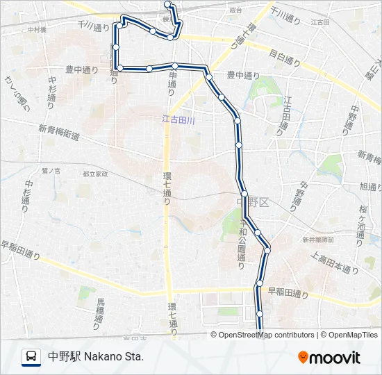 中92 の路線図