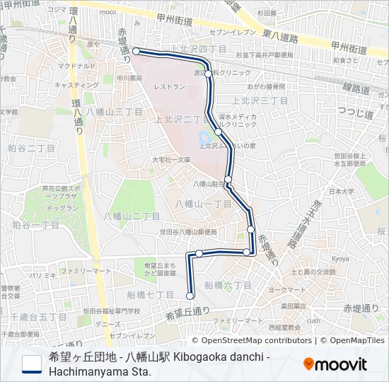 八02 バスの路線図