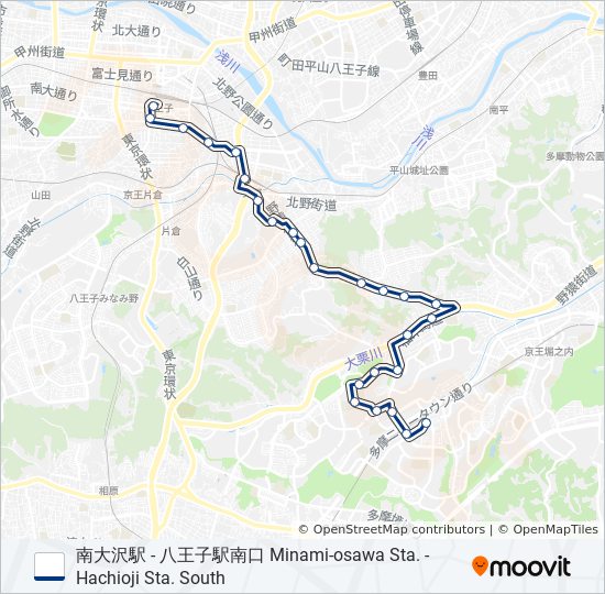 八60 bus Line Map